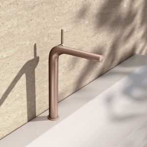 KEUCO Edition 400 single lever washbasin mixer 290, 51502290103 without waste set, brushed rose gold