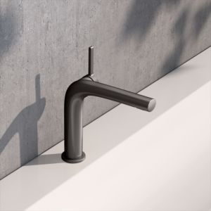 KEUCO Edition 400 single lever washbasin mixer 150, 51502350100 without waste set, brushed black chrome