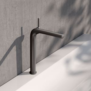 KEUCO Edition 400 single lever washbasin mixer 290, 51502350103 without waste set, brushed black chrome