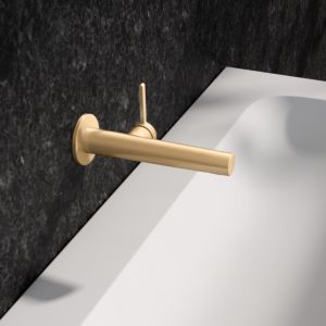 KEUCO Edition 400 Einhebel-Waschtischmischer 51516251101 Unterputz, Ausladung 19,7 cm, Messing gebürstet