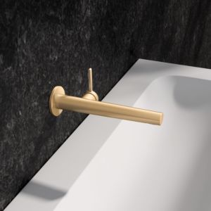 KEUCO Edition 400 Einhebel-Waschtischmischer 51516252101 Unterputz, Ausladung 24,3 cm, Messing gebürstet