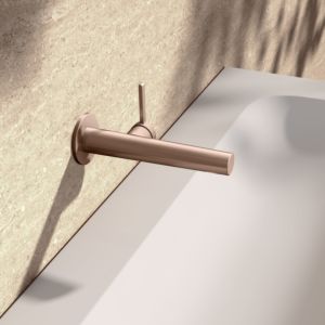 KEUCO Edition 400 Einhebel-Waschtischmischer 51516291101 Unterputz, Ausladung 19,7 cm, Rotgold gebürstet