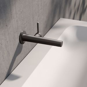 KEUCO Edition 400 single lever washbasin mixer 51516351101 concealed, projection 19.7 cm, brushed titanium black