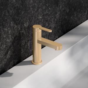 KEUCO IXMO Mitigeur monocommande de lavabo plat 59502253100 saillie 109mm, sans garniture de vidange , laiton brossé