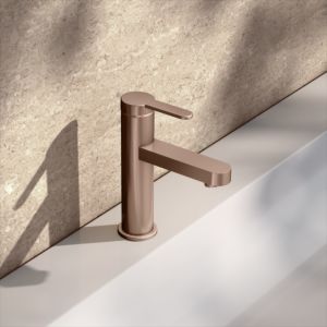 KEUCO IXMO Flat single lever basin mixer 59502293100 projection 109mm, without waste set, brushed rose gold