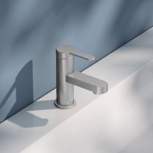 KEUCO IXMO Flat Einhebel-Waschtischmischer 59504213100 Ausladung 89mm, ohne Ablaufgarnitur, edelstahl-finish