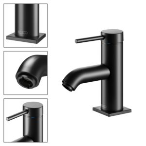 Keuco IXMO Soft 60 Noir Selection mitigeur lavabo 59504372100 sans garniture de vidange , noir