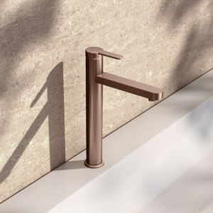 KEUCO IXMO Flat single lever basin mixer 59510293100 projection 159mm, without waste set, brushed rose gold