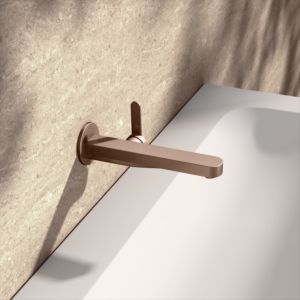 KEUCO IXMO Mitigeur monocommande de lavabo plat 59516291301 à encastrer, saillie 22,5 cm, rond, or rouge brossé