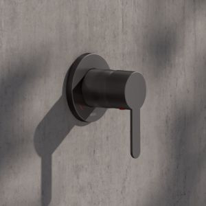 KEUCO IXMO trim kit 59551350301 concealed single lever mixer, round, brushed titanium black