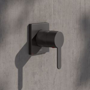 KEUCO IXMO Fertigmontageset 59551350302 Unterputz-Einhebelmischer, eckig, titanschwarz gebürstet