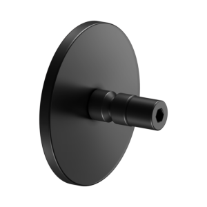 Keuco Reva Klebe-Set Nr. 5 04994370501 schwarz matt, mit Rosette