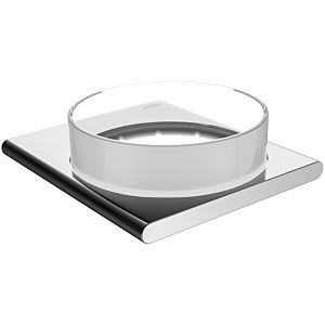 Keuco Edition 400 étagère 11.549.139.000 chromé noir brossé, avec un bol en cristal véritable, mat