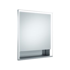 Keuco Royal Lumos armoire à glace 14311171104 650 x 735 x 165 mm, installation murale, anodisé argent, chauffage miroir, porte courte, charnière à droite