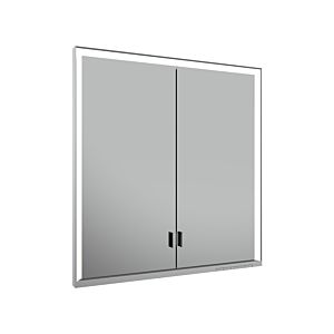 Keuco Royal Lumos Spiegelschrank 14317172301 Wandeinbau, silber-eloxiert, verdecktes Ablagefach, 700 x 735 x 165 mm