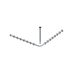 Keuco Brausevorhangstangen Set Plan 14937010900 für Dusche 90 x 90 cm, chrom