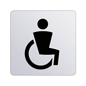 Keuco Türschild Plan 14968010000  Symbol Behinderte, verchromt