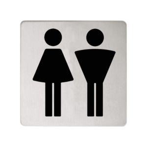 Keuco Türschild Plan 14971070000 Symbol Damen/Herren, Edelstahl