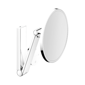 Keuco iLook_move cosmetic mirror 17612019002, 5x magnification, Ø 212mm, illuminated, with glass control panel, chrome-plated
