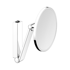 Miroir cosmétique Keuco iLook_move 17612019004, grossissement x5, chromé, mural, éclairé, Ø 212 mm