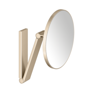 Keuco iLook_move cosmetic mirror 17612030000, 5x magnification, Ø 212 mm, brushed bronze