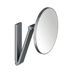 Keuco iLook_move cosmetic mirror 17612130000, 5x magnification, Ø 212 mm, brushed black chrome