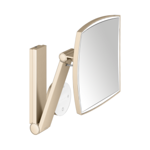 Miroir cosmétique Keuco iLook_move 17613039002, grossissement x5, 200 x 200 mm, éclairé, avec panneau de commande en verre, bronze brossé