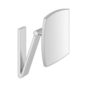 Keuco iLook_move cosmetic mirror 17613170000, 5x magnification, wall-mounted, 200 x 200 mm, aluminum finish