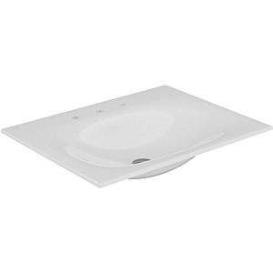 Keuco Waschtisch Edition 11 31140310703 705 x 17 x 538 mm, weiss CleanPlus, 3 Hahnlöcher