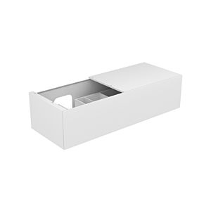 Keuco Edition 11 Waschtischunterschrank 31165330100 140 x 35 x 53,5 cm, mit LED-Beleuchtung, Lack schwarz gebürstet