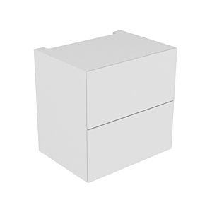 Keuco Edition 11 module base cabinet 31315380100 70 x 70 x 53.5 cm, with LED lighting, textured paint white