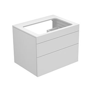 Keuco Unterschrank Edition 400 31571860000 70x54,6x53,3cm, 2 Auszüge, weiß/Eiche anthrazit