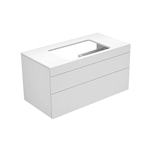 Keuco Edition 400 Waschtischunterbau 31572720000 100x54,6x53,5cm, ohne Hahnloch, Weiss/Trüffel