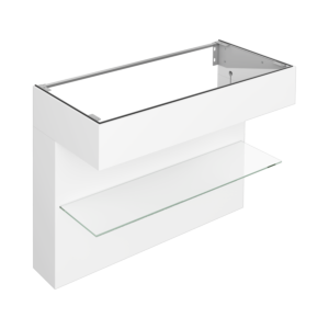 Meuble sous-vasque Keuco Edition 11 ART 32510511200 120x87x49cm, avec étagère, finition satinée, blanc