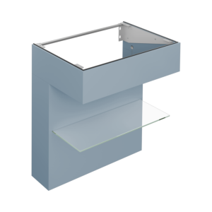 Meuble sous-vasque Keuco Edition 11 Art 32510530801 80x87x49cm, avec étagère, éclairage intérieur, finition satinée, bleu satiné