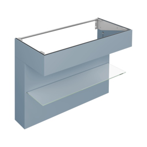 Meuble sous-vasque Keuco Edition 11 Art 32510531200 120x87x49cm, avec étagère, finition satinée, bleu satiné