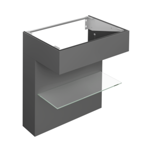 Meuble sous-vasque Keuco Edition 11 Art 32510540800 80x87x49cm, avec étagère, finition satinée, fumé