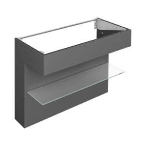 Meuble sous-vasque Keuco Edition 11 Art 32510541200 120x87x49cm, avec étagère, finition satinée, fumé