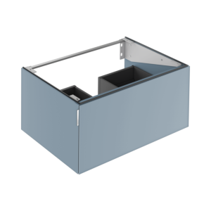 Keuco Edition 11 Art vanity unit 32511860800 80x35x49cm, 1 front drawer, satin-finished glass, blue satin