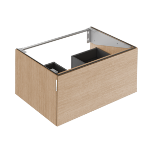 Meuble sous-vasque Keuco Edition 11 Art 32511890800 80x35x49cm, 1 tiroir frontal, placage, chêne clair