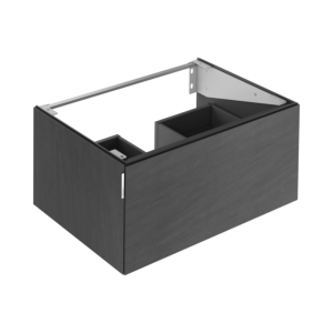 Keuco Edition 11 Art vanity unit 32511920801 80x35x49cm, 1 front drawer, interior lighting, ceramic, basalt
