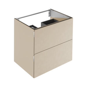 Keuco Edition 11 Art vanity unit 32512810801 80x70x49cm, 2 front drawers, interior lighting, satin finish, ceramic, sand, sahara