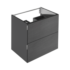 Keuco Edition 11 Art vanity unit 32512820801 80x70x49cm, 2 front drawers, interior lighting, satin finish, ceramic, smoke, basalt