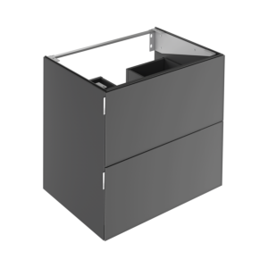 Meuble sous-vasque Keuco Edition 11 Art 32512870800 80x70x49cm, 2 tiroirs frontaux, verre satiné, fumé