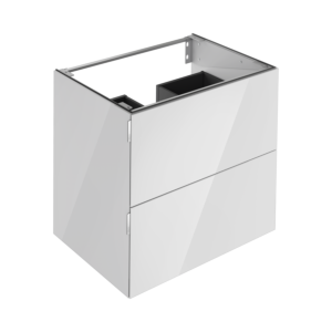 Meuble sous-vasque Keuco Edition 11 Art 32512880801 80x70x49cm, 2 tiroirs frontaux, éclairage intérieur, verre, Manhattan