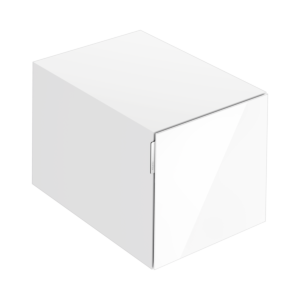 Buffet Keuco Edition 11 Art 32541300400 40x35x49cm, 1 tiroir frontal, finition satinée, verre, blanc