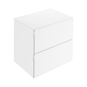 Keuco Edition 11 Art Sideboard 32542840801 80x70x49cm, 2 front drawers, interior lighting, satin-finished glass, white