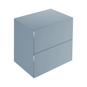 Keuco Edition 11 Art Sideboard 32542860801 80x70x49cm, 2 front drawers, interior lighting, satin-finished glass, blue satin