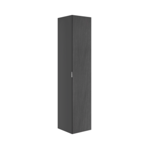 Armoire haute Keuco Edition 11 Art 32554820401 40x180x36cm, charnières à droite, avec électricité, finition satinée, céramique, fumée, basalte