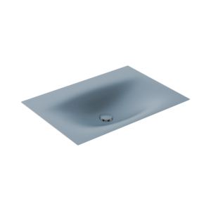 Lavabo à encastrer Keuco Edition 11 Art 32590530800 sans trou pour robinetterie, 80,6 x 0,4 x 49,3 cm, bleu satiné